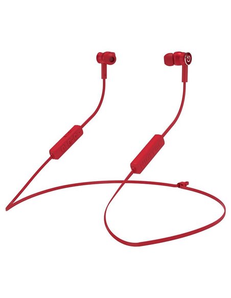 Auriculares inalámbricos intrauditivos hiditec aken int010000/ con micrófono/ bluetooth/ rojos