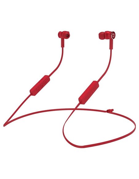 Auriculares inalámbricos intrauditivos hiditec aken int010000/ con micrófono/ bluetooth/ rojos