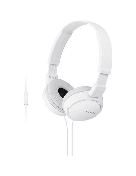Auriculares sony mdrzx110apw/ con micrófono/ jack 3.5/ blancos