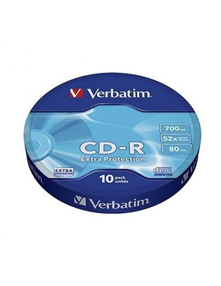 Cd-r verbatim datalife 52x/ tarrina-10uds