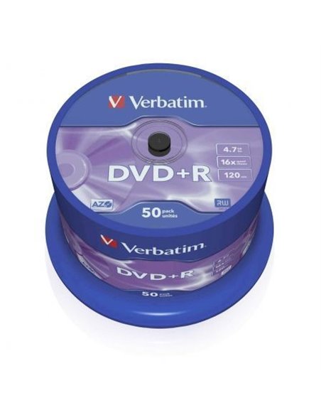 Dvd+r verbatim advanced azo 16x/ tarrina-50uds