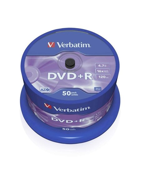 Dvd+r verbatim advanced azo 16x/ tarrina-50uds