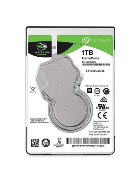 Disco duro seagate barracuda 1tb/ 2.5'/ sata iii/ 128mb
