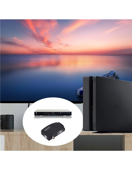 Convertidor de vídeo VGA BNC SVIDEO a VGA